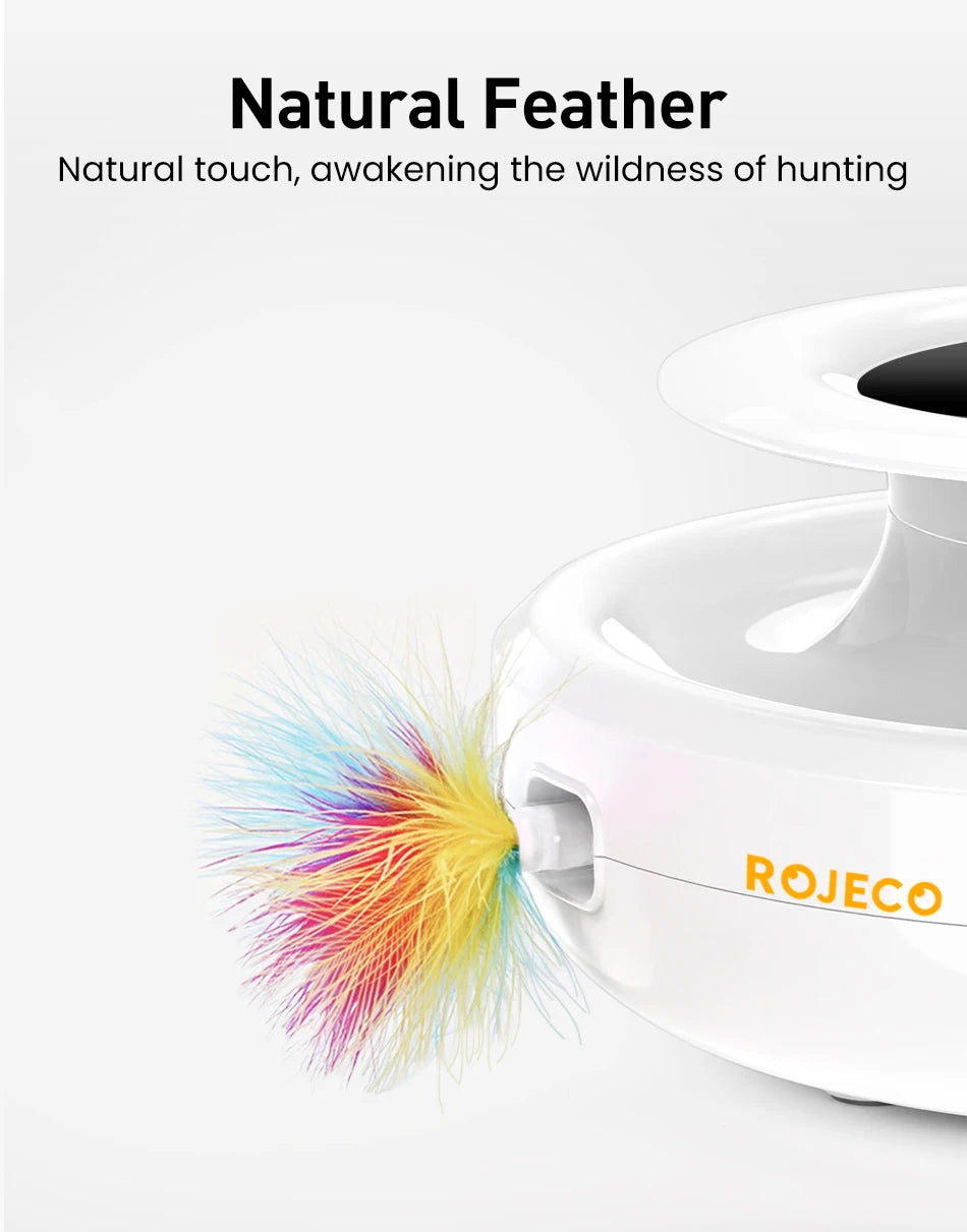 2-in-1 Smart Cat Toy – Automatic Feather & Ball with 5 Modes