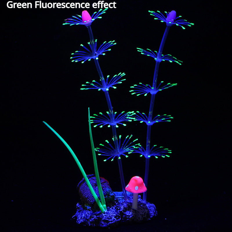 Fluorescent Silicone Aquatic Plants