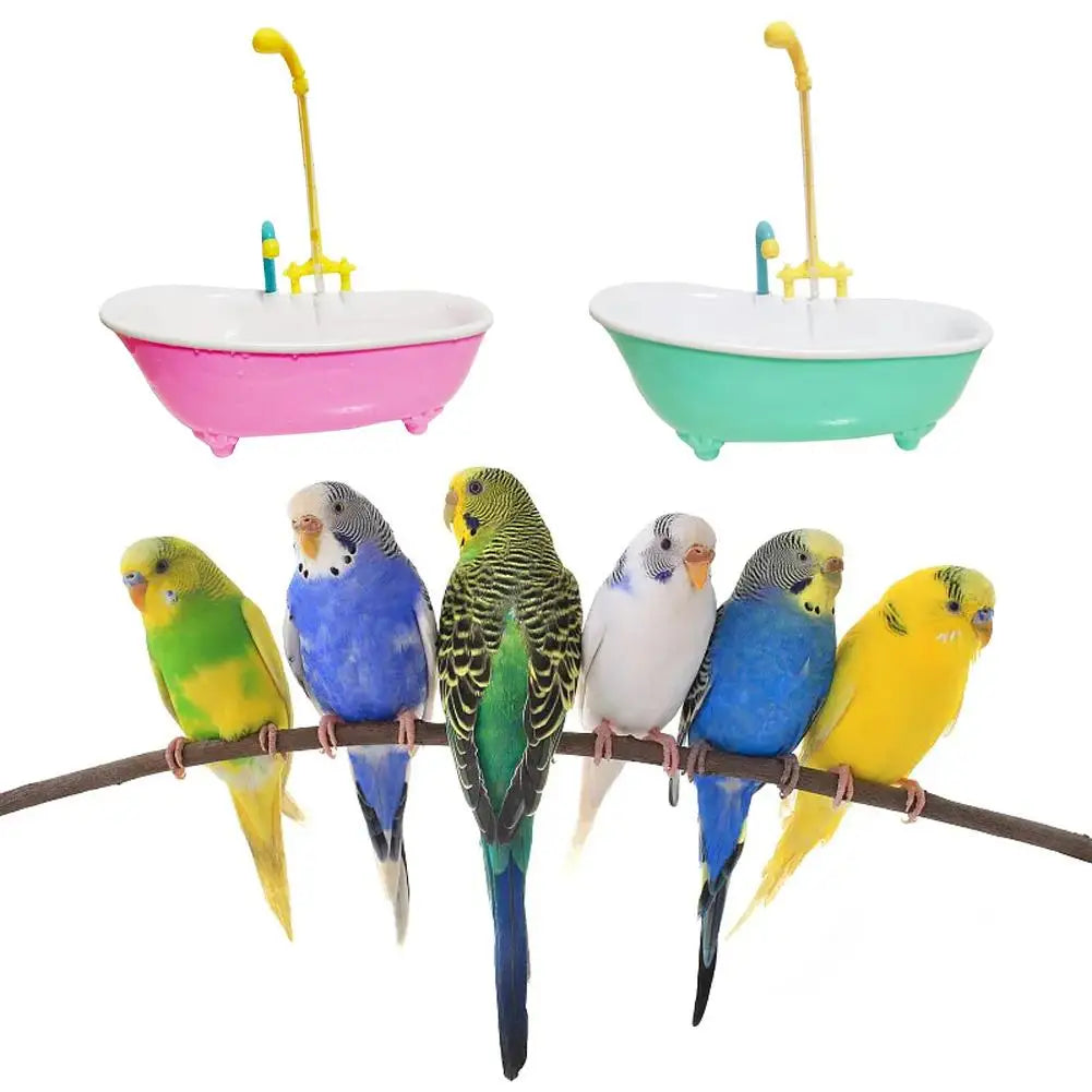 Automatic Parrot Bird Bath – Smart Plastic Bathtub for Cage Accessories