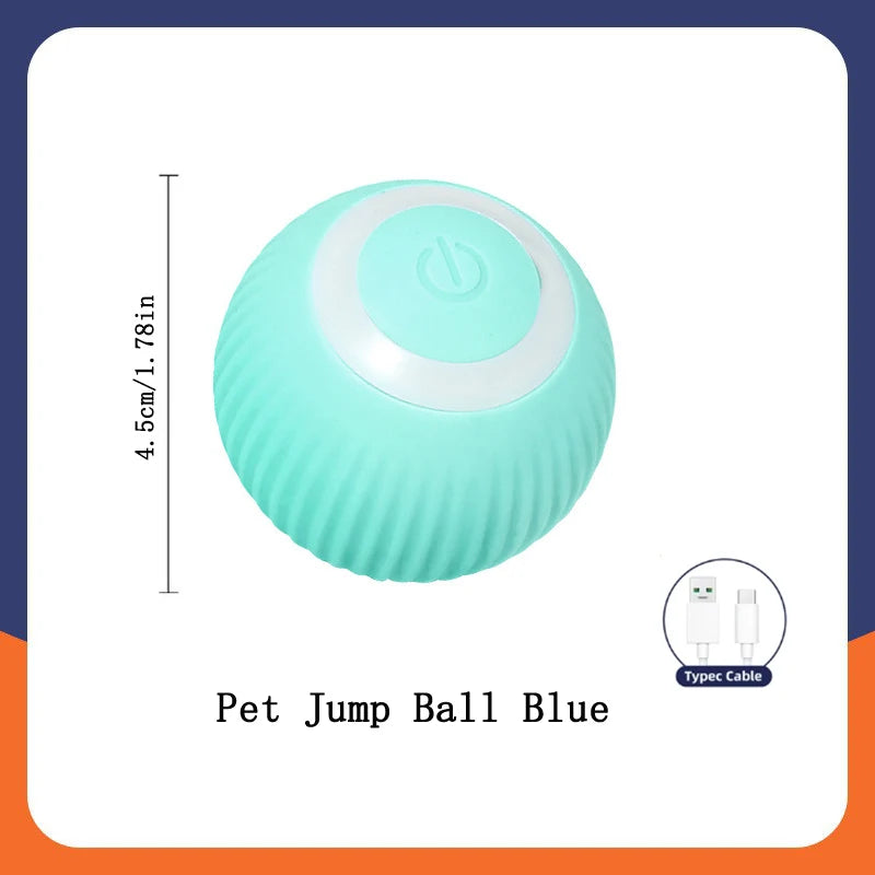 Smart Interactive Pet Toy Ball – USB Automatic Bouncing for Dogs & Cats