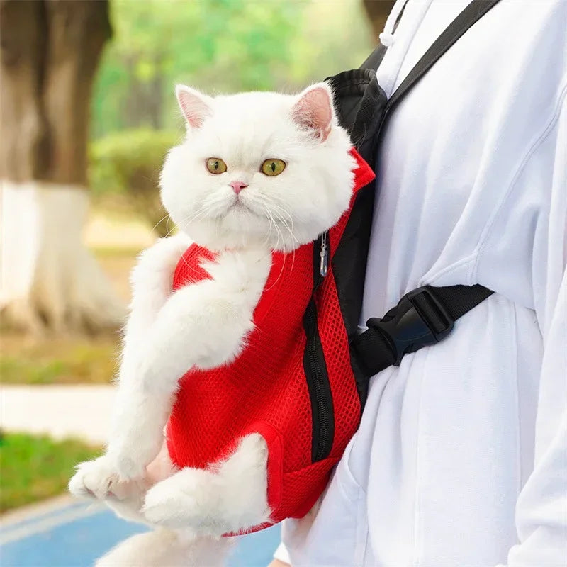 Cat Travel Backpack Sack – Breathable, Portable Pet Carrier for Both Shoulders
