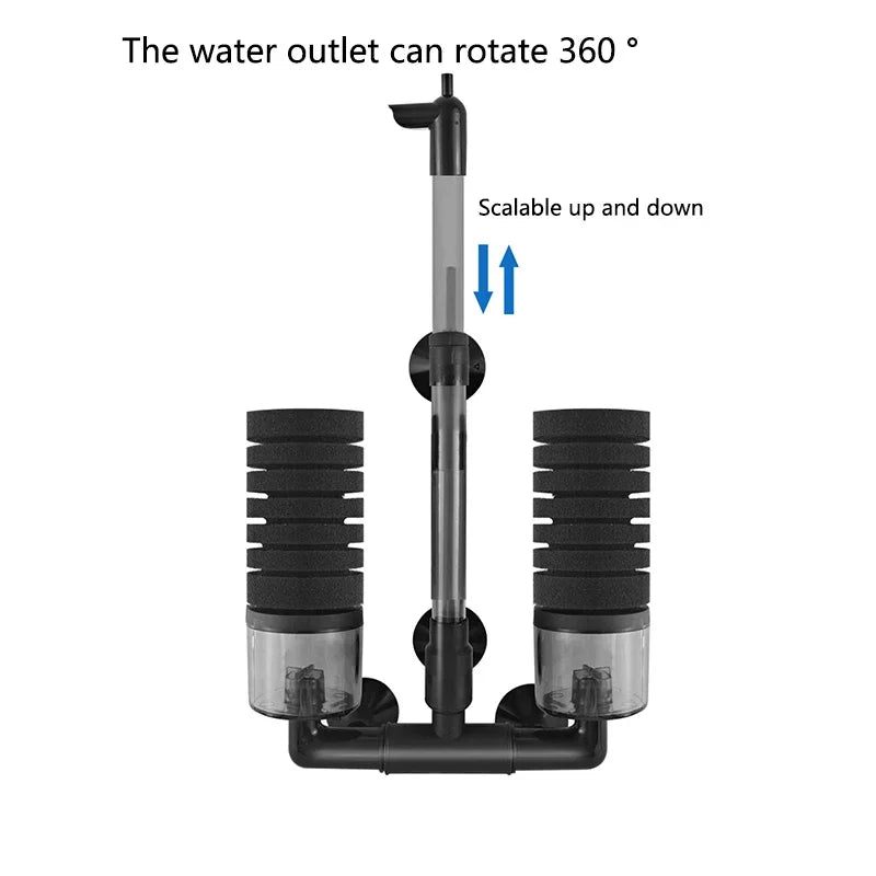 Aquarium Bio Sponge Filter – Air-Powered Skimmer & Water Cleaner
