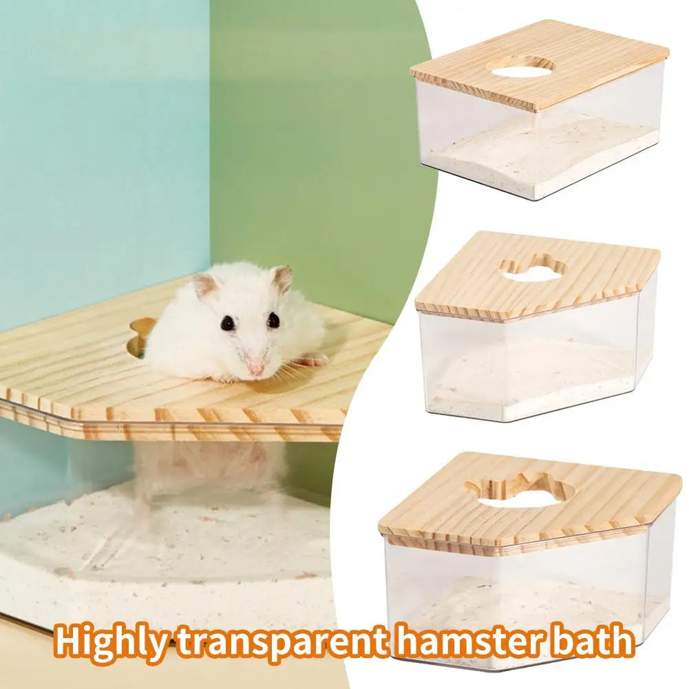 Acrylic Hamster Sand Bath Box – Transparent Dual-Purpose Bath & Toilet