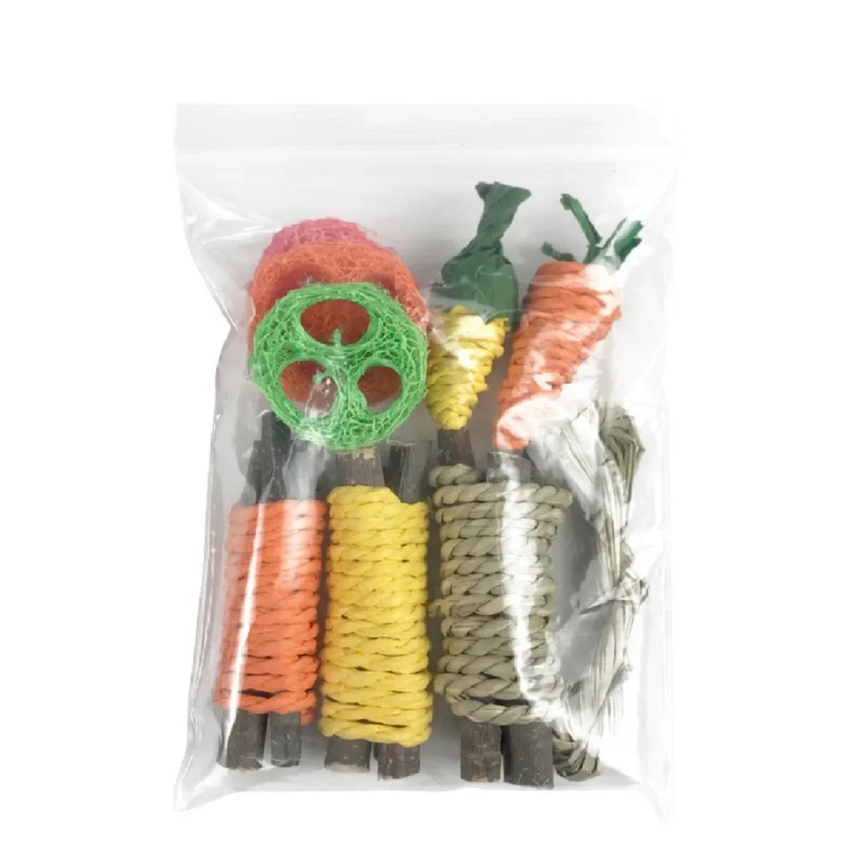 Pet Tooth Grinding Set – Chew Toys & Snacks for Rabbits, Guinea Pigs & Hamsters