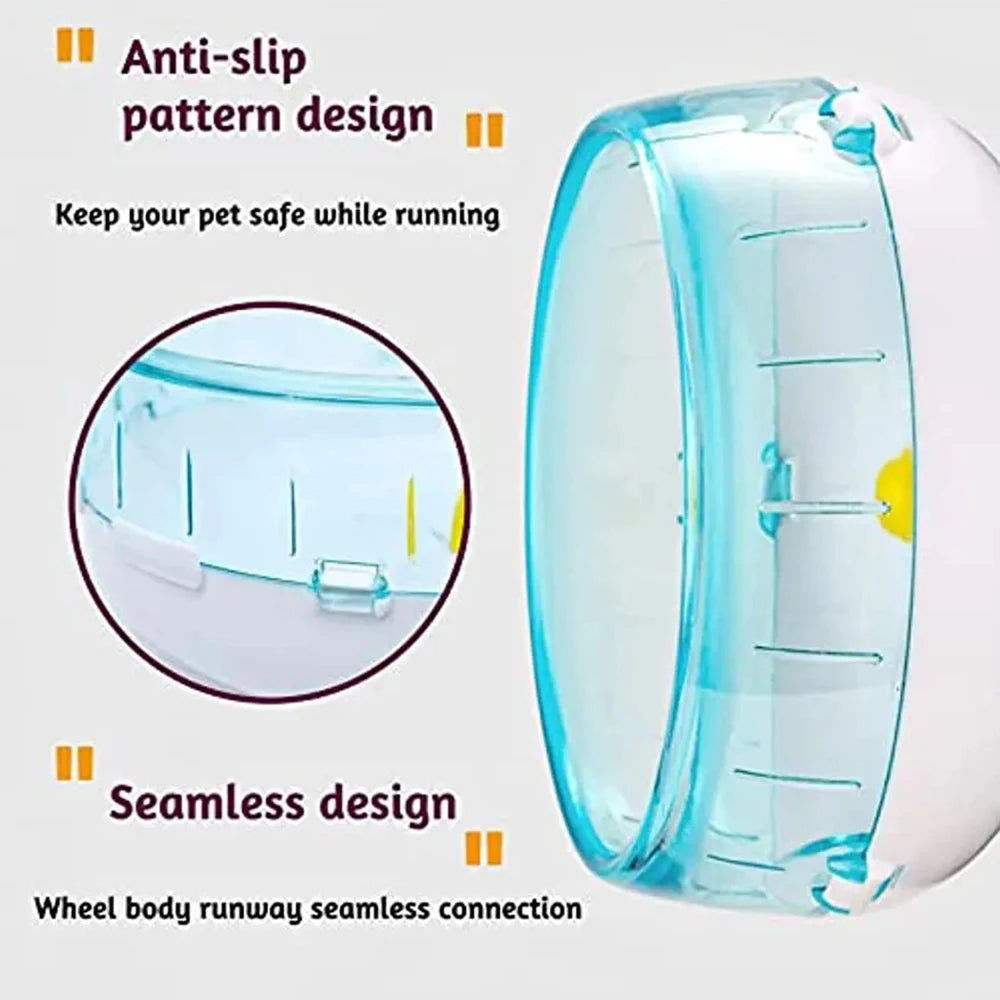 Silent Hamster Running Wheel – Transparent Jogging Disc for Small Pets