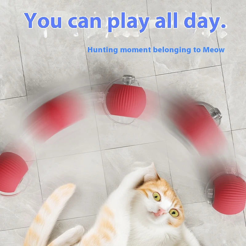 Rechargeable Smart Cat Ball – Automatic Rolling Toy with Teaser & Sensor