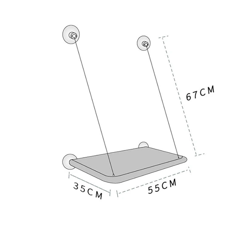 Hanging Cat Hammock Bed – Window Seat Perch for Cats & Kittens, Holds Up to 20kg