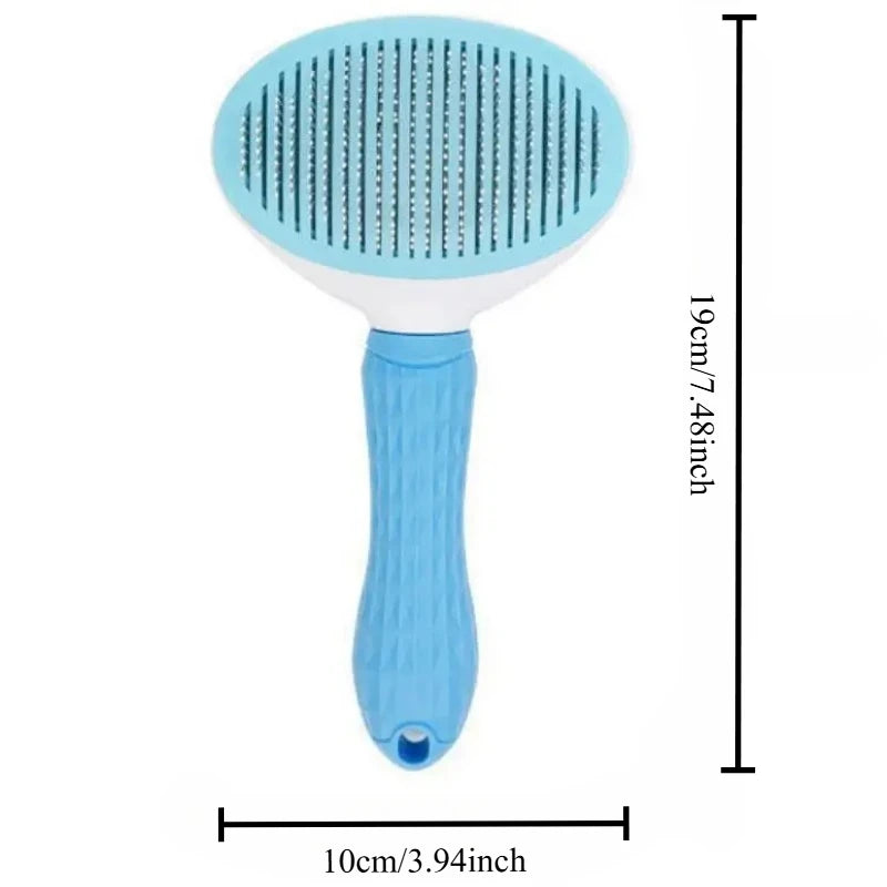 Long Hair Pet Grooming Brush – Stainless Steel Comb for Dogs & Cats
