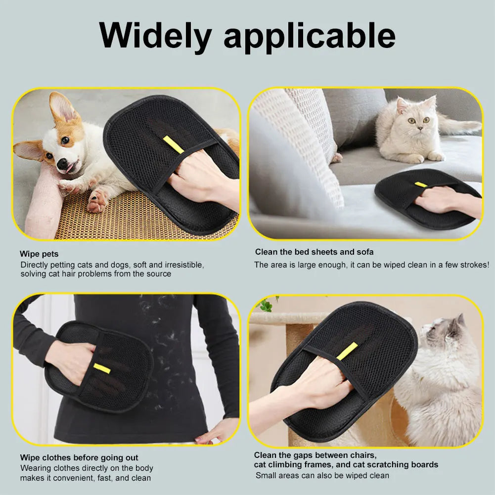 Pet Hair Remover Glove – Grooming Tool for Dogs, Cats & Rabbits