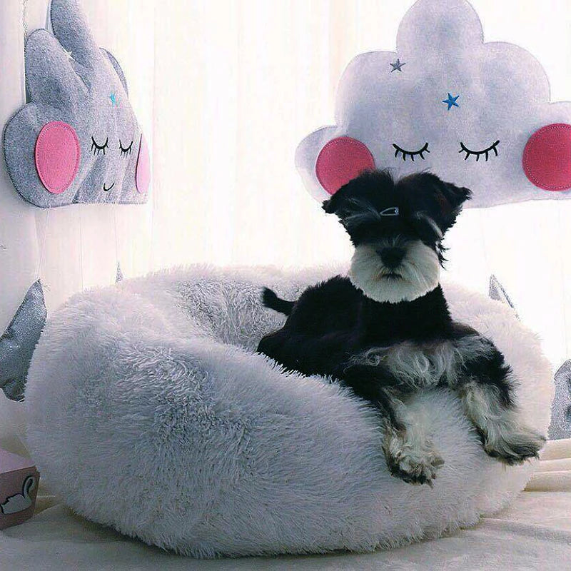 Warm Donut Pet Bed – Plush, Machine-Washable Dog & Cat Sleeping Nest
