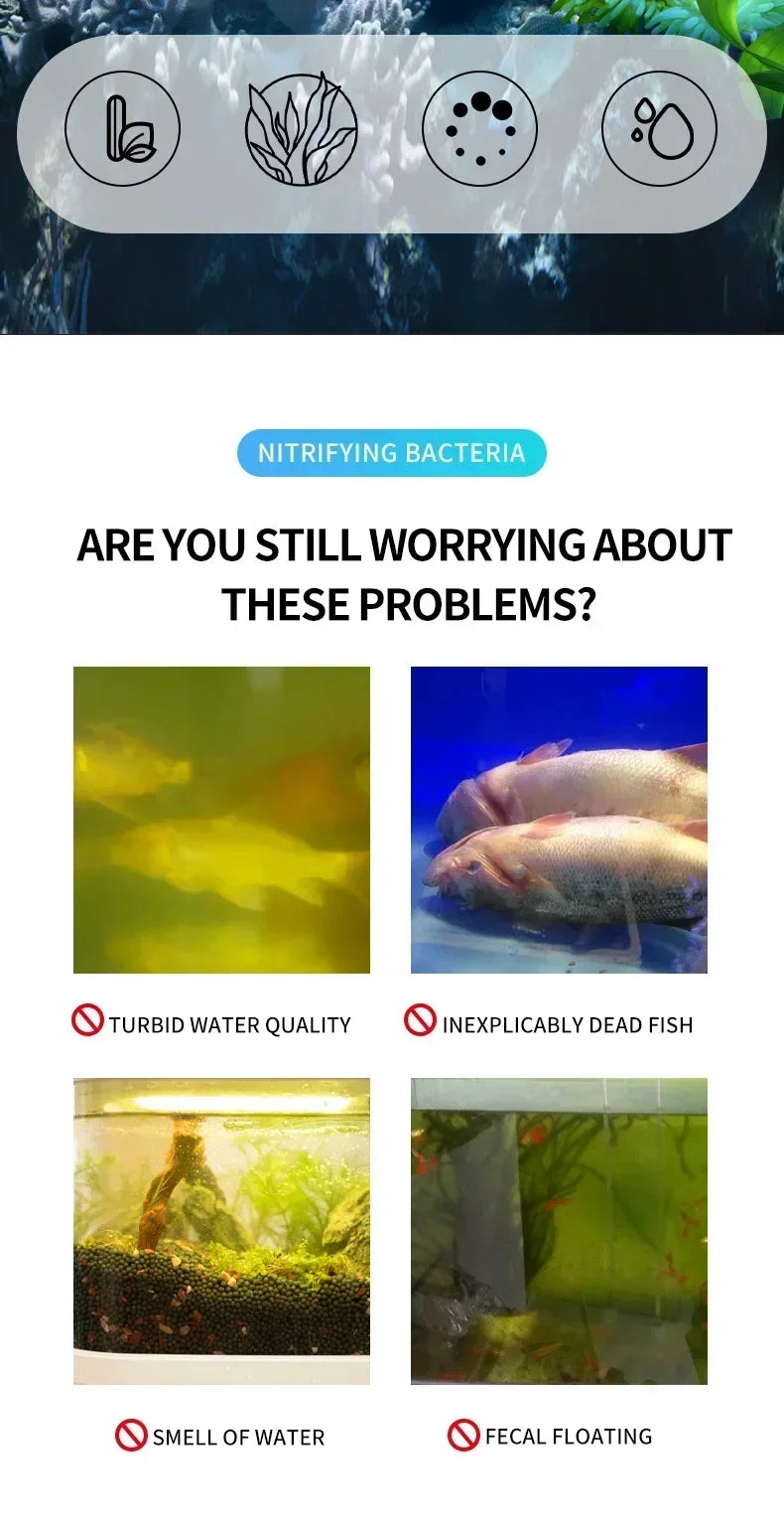 Nitrifying Bacteria Liquid – Aquarium Water Purifier & Treatment Solution