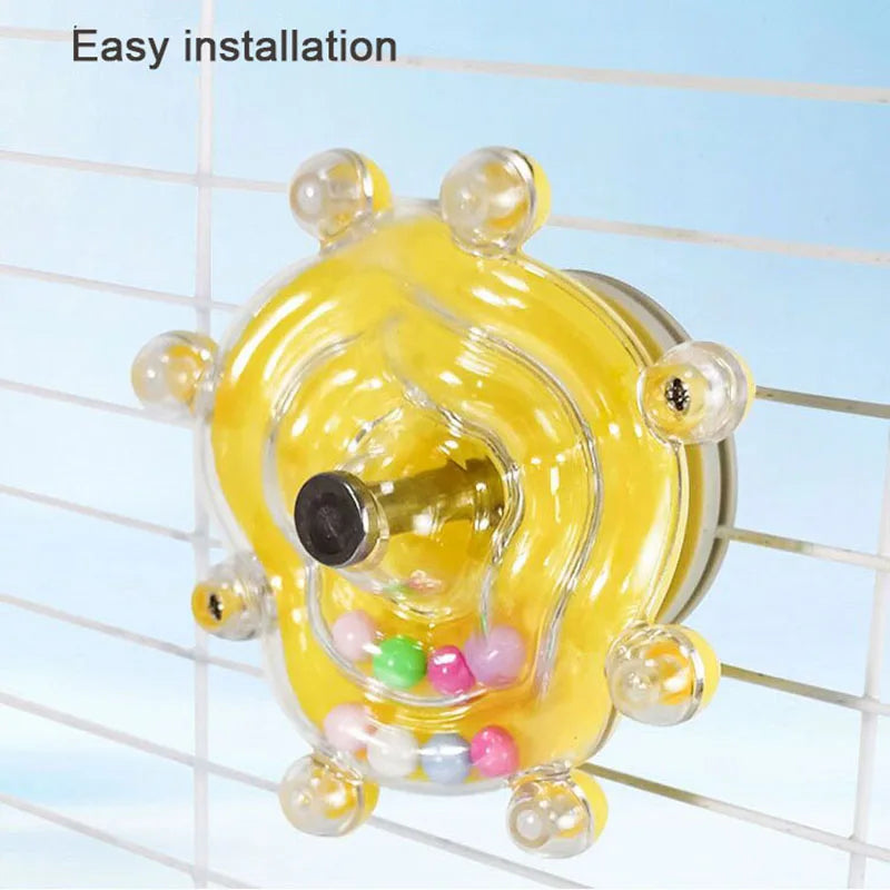 Interactive Bird Toy – Rotating Treat Dispenser for Cage Entertainment