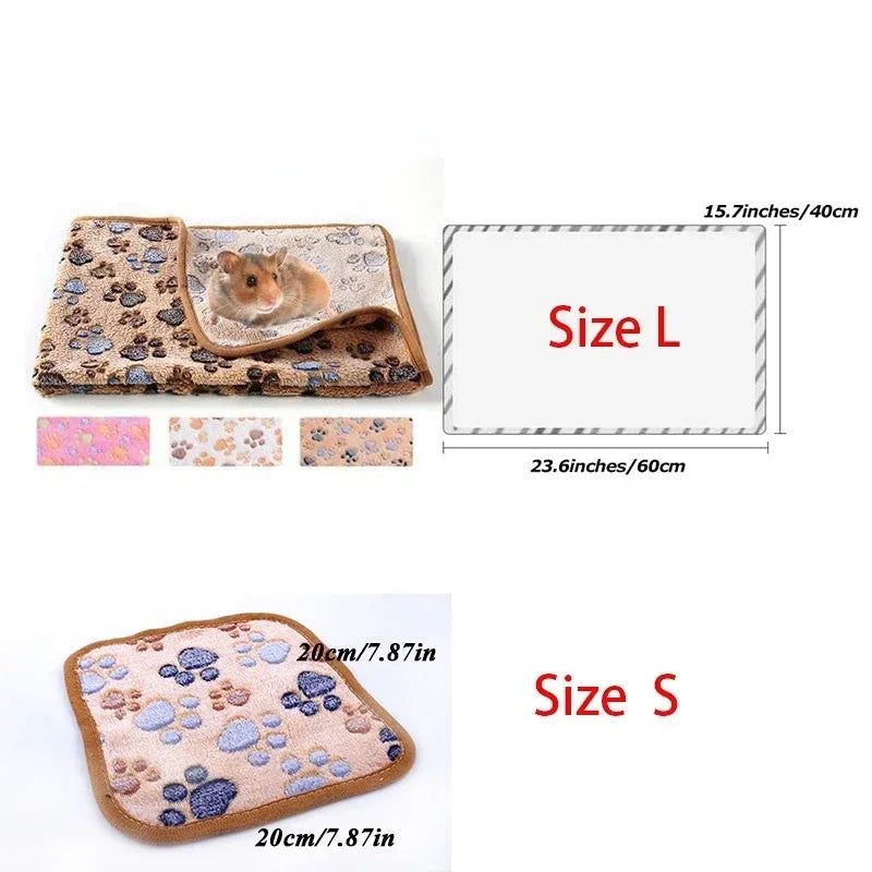 Soft Plush Warm Sleep Mat – Blanket for Hamsters, Guinea Pigs & Small Pets
