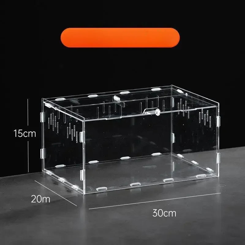 Acrylic Reptile Terrarium – Nano Breeding Box for Spider, Scorpion & Lizards