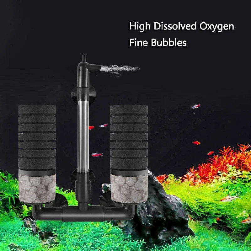 Aquarium Bio Sponge Filter – Air-Powered Skimmer & Water Cleaner