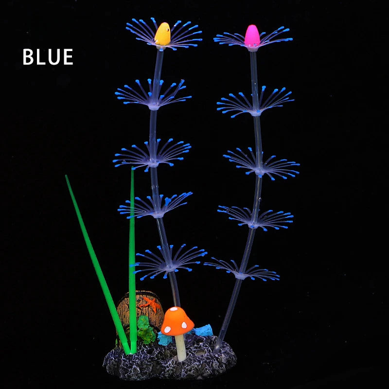 Fluorescent Silicone Aquatic Plants
