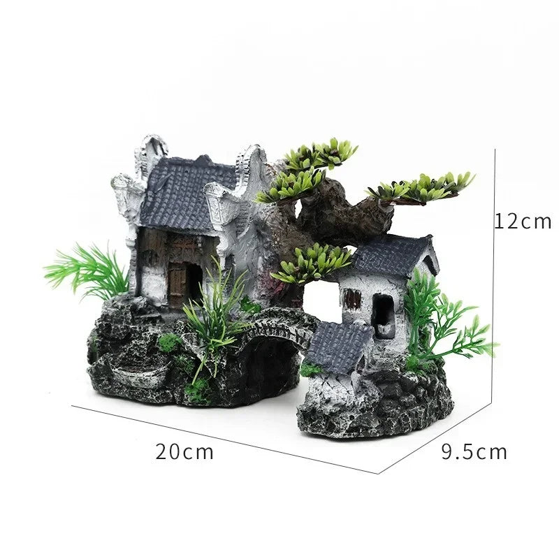 Resin House Ornament – Decoration for Aquarium Landscape