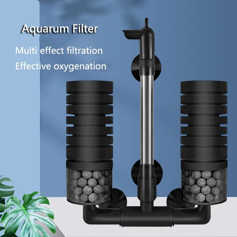 Aquarium Bio Sponge Filter – Air-Powered Skimmer & Water Cleaner