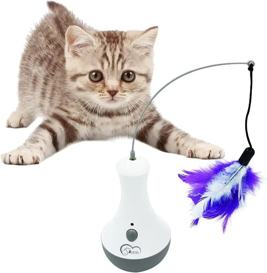 Interactive Cat Feather Toy – Automatic Teaser for Indoor Play | Fun Kitten Gift & Enrichment Toy