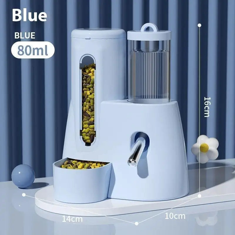 2-in-1 Hamster Feeder & Water Dispenser – Large Capacity Automatic Dispenser, Leak proof