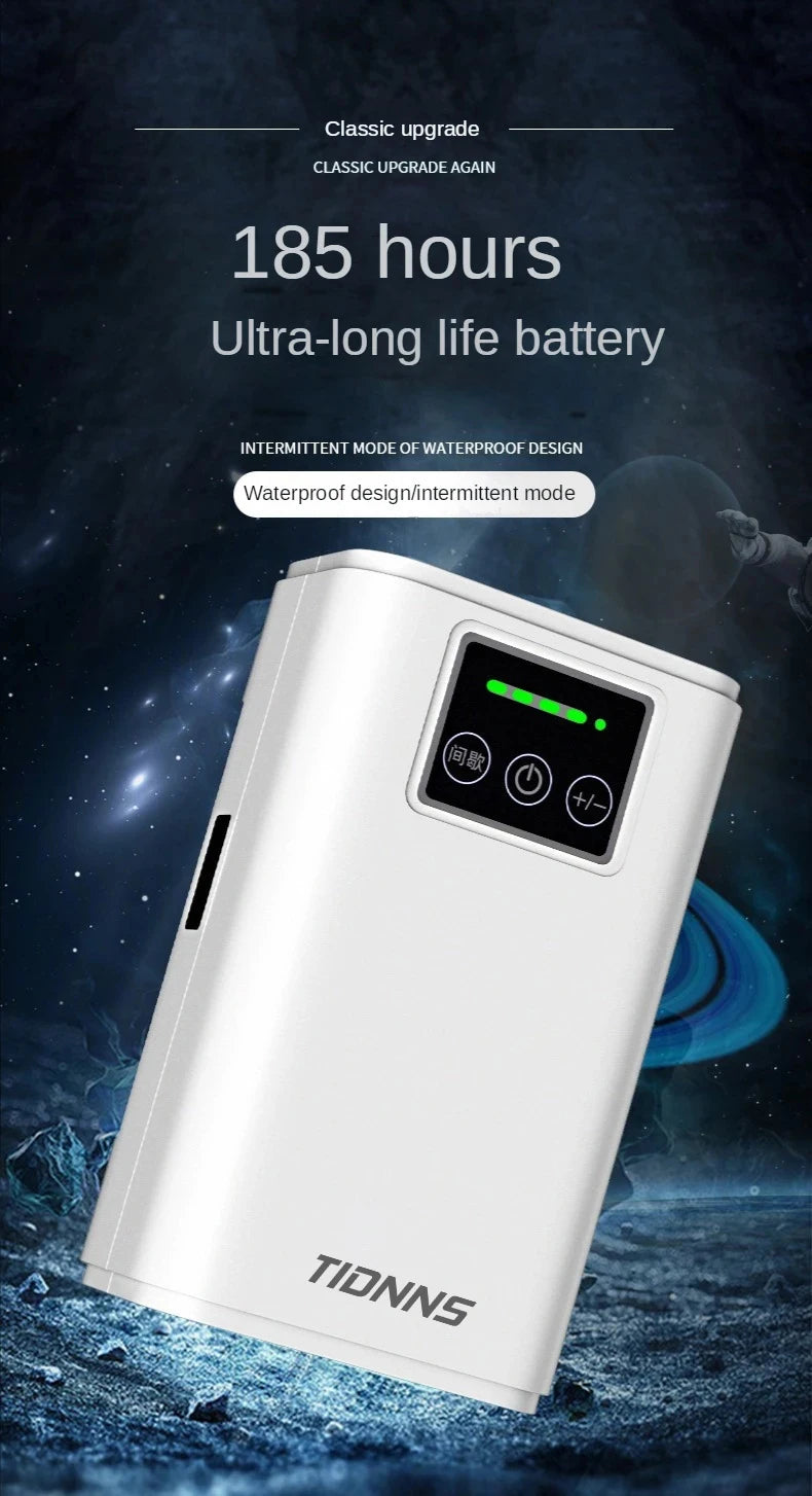 Portable USB Oxygen Pump – Dual-Use Aquarium Air Pump, Silent, 6000mAh Battery