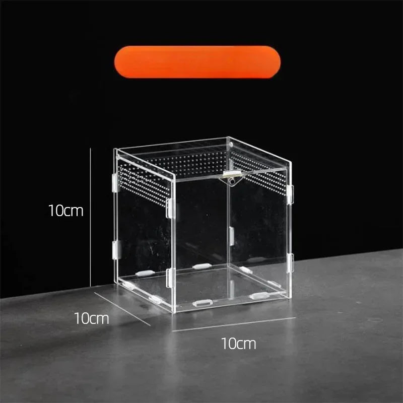 Acrylic Reptile Terrarium – Nano Breeding Box for Spider, Scorpion & Lizards