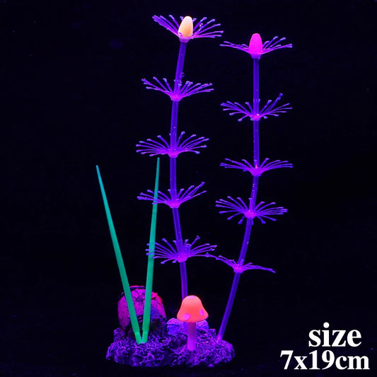Fluorescent Silicone Aquatic Plants