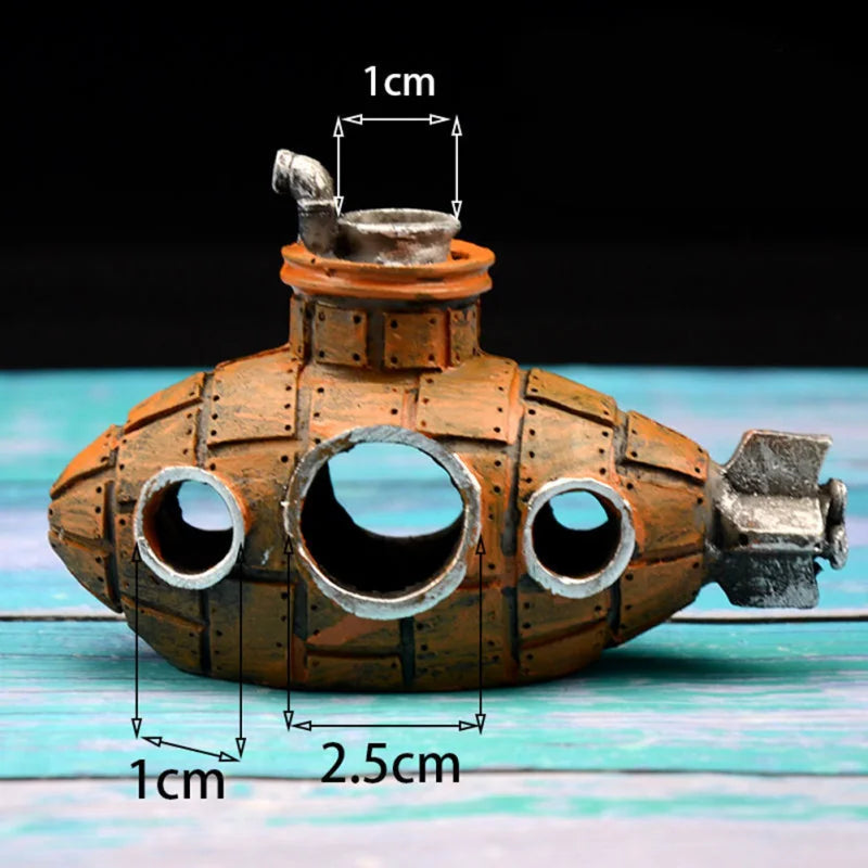 Resin Submarine Cave – Fish & Shrimp Shelter Aquarium Decoration