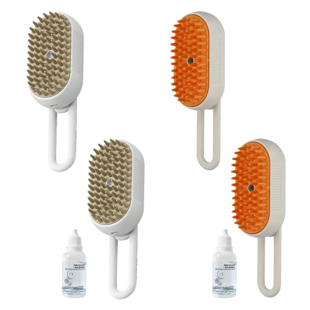 3-in-1 Pet Grooming Brush – Electric Hair Remover with Steam & Massage