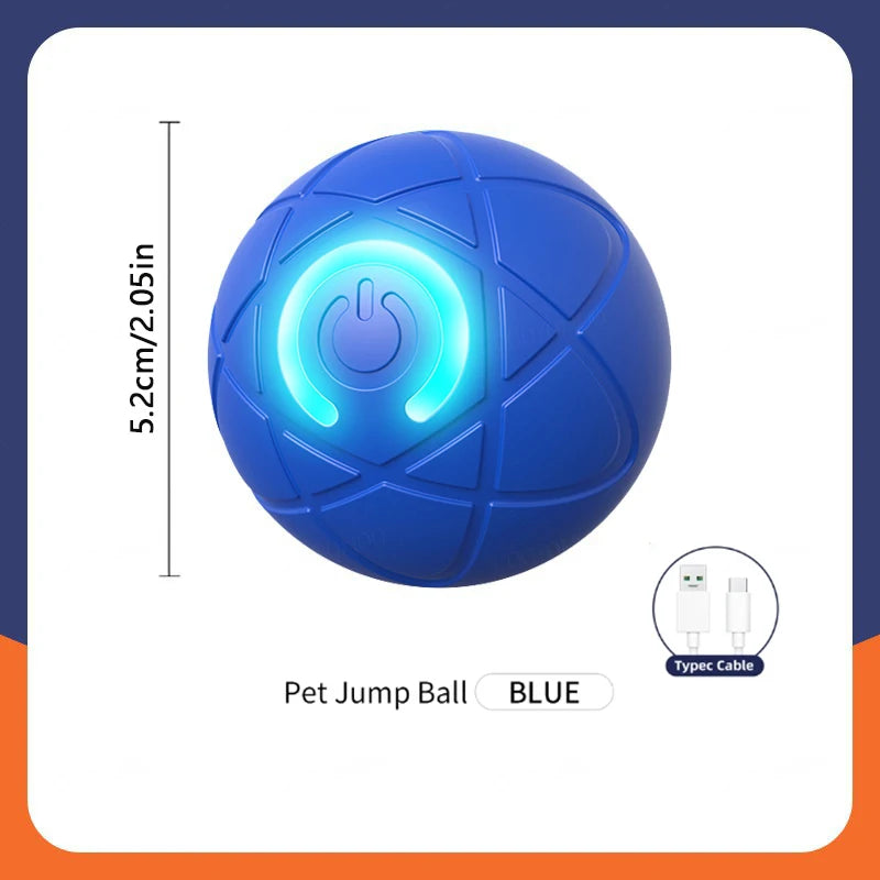 Smart Interactive Pet Toy Ball – USB Automatic Bouncing for Dogs & Cats