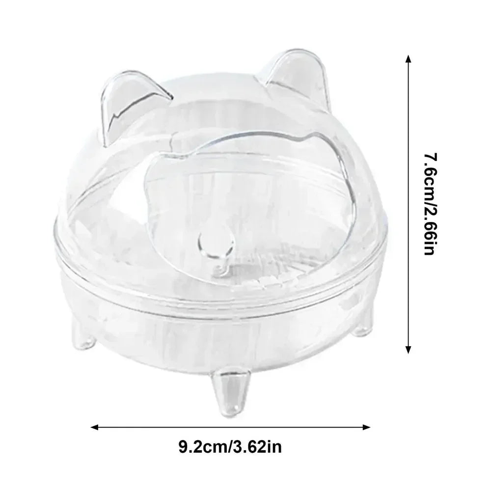Transparent Hamster Bathhouse – Toilet & Bathroom for Hamsters & Guinea Pigs