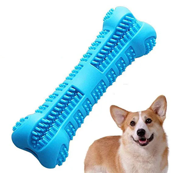 360° Dog Toothbrush Chew Toy – Soft Rubber Dental Stick for Puppies & Small Dogs