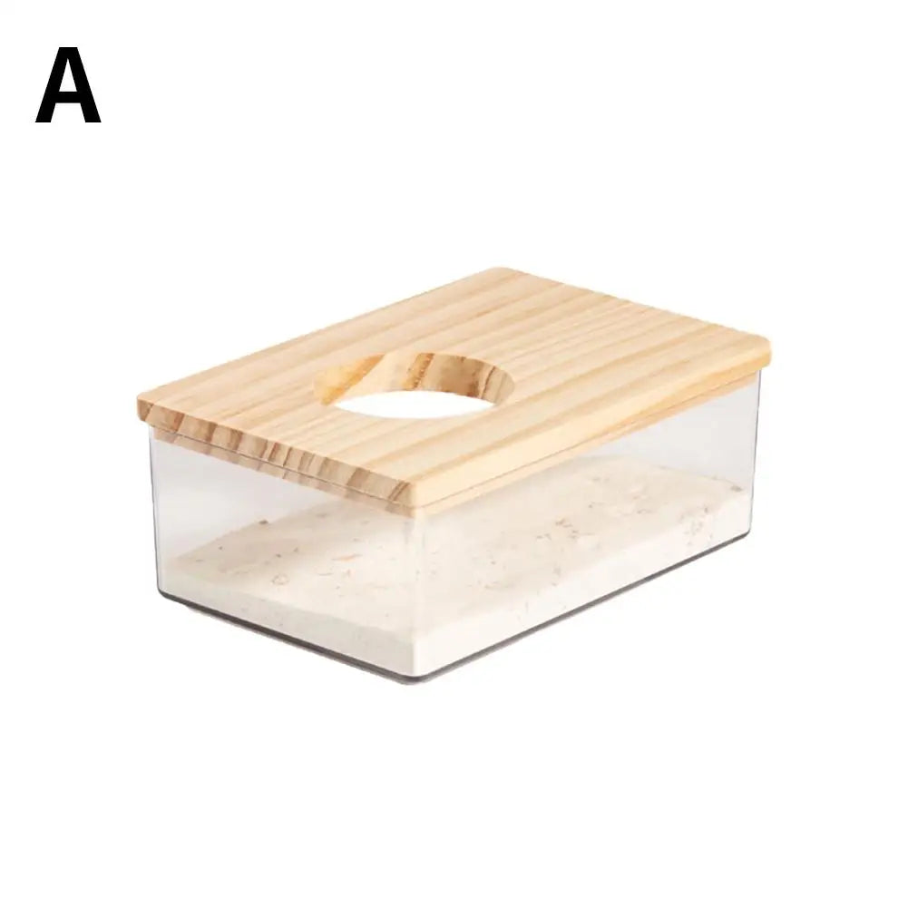 Acrylic Hamster Sand Bath Box – Transparent Dual-Purpose Bath & Toilet
