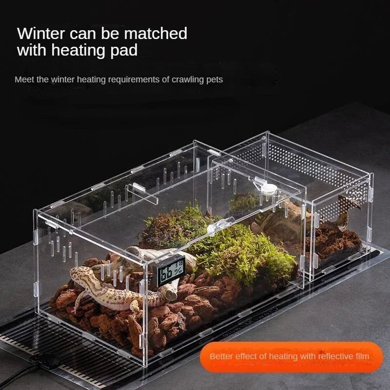 Acrylic Reptile Terrarium – Nano Breeding Box for Spider, Scorpion & Lizards