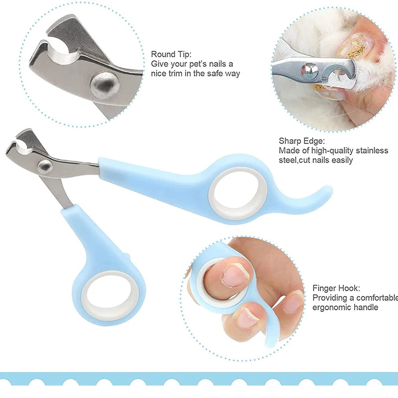 Rabbit Grooming Kit – Nail Clipper, Tear Stain Remover & Bath Brush for Small Pets