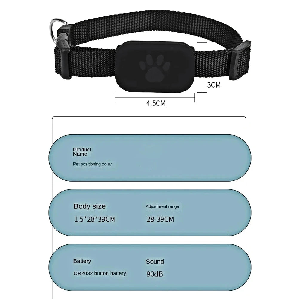 GPS Pet Tracker for Dogs & Cats – Smart Collar with Real-Time Location Tracking