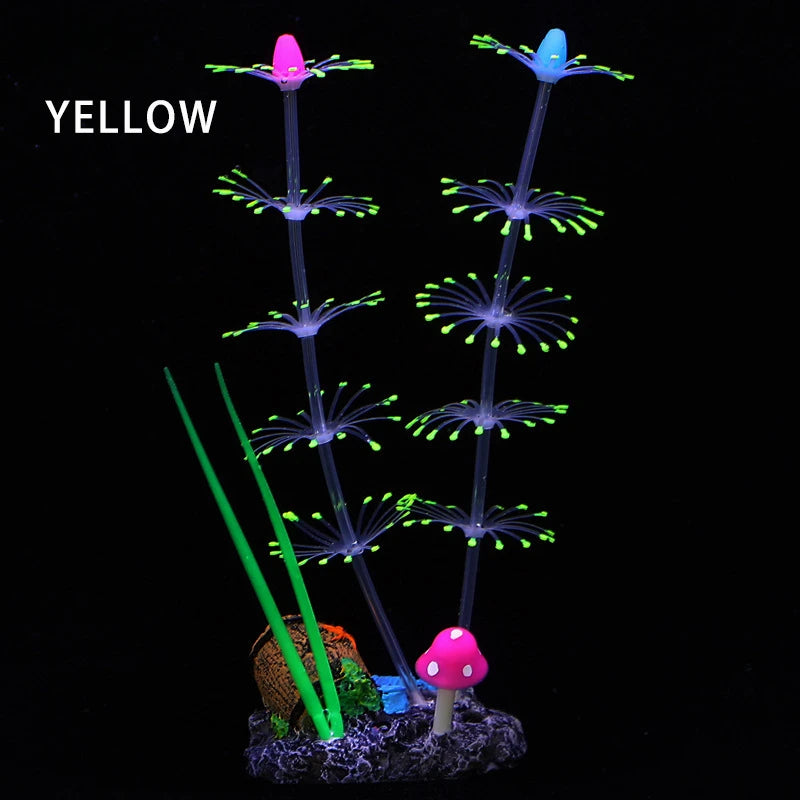 Fluorescent Silicone Aquatic Plants