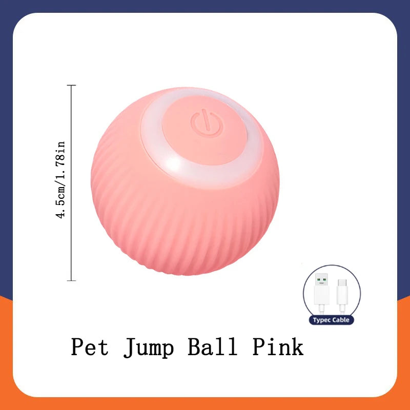 Smart Interactive Pet Toy Ball – USB Automatic Bouncing for Dogs & Cats