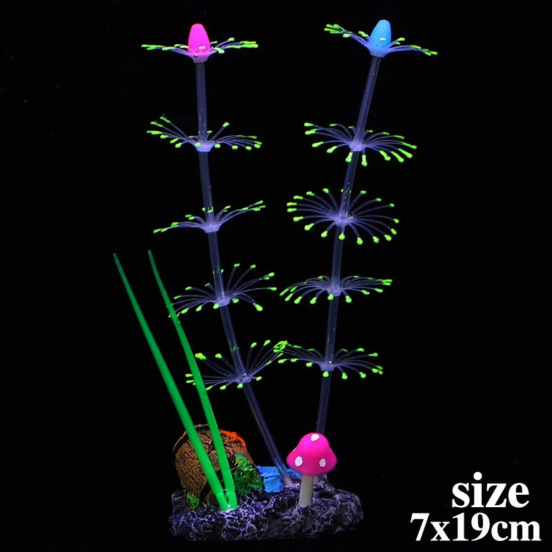 Fluorescent Silicone Aquatic Plants