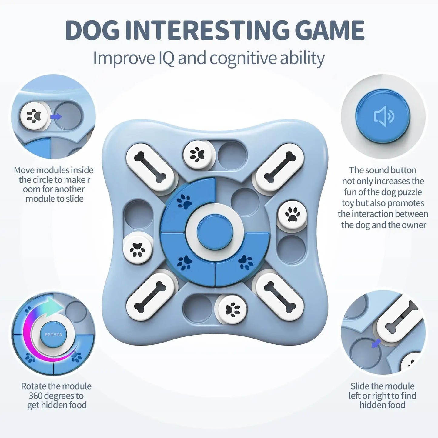 Slow Feeder Dog Toy – Interactive Food Dispenser for Cats & Dogs, Non-Slip Toy