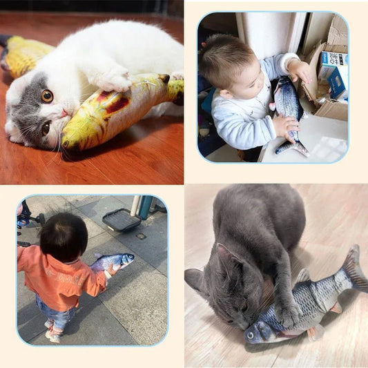 Electric Cat Fish Toy – USB Rechargeable Dancing Simulation Fish for Interactive Play - The Best For Pets