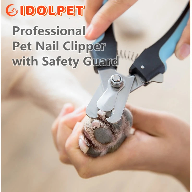 Professional Pet Nail Clipper – Safety Guard & Stainless Steel Blades