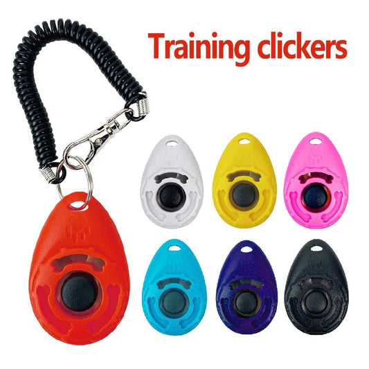 Dog Training Clicker 6cm - Adjustable Wrist Strap Pet Trainer with Key Ring - The Best For Pets