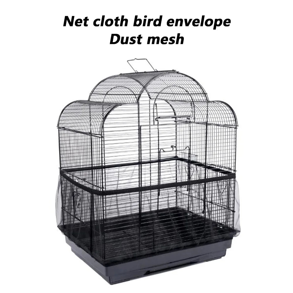 Mesh Bird Cage Cover – Dustproof Nylon Net for Parrot Cages, S/M/L Sizes