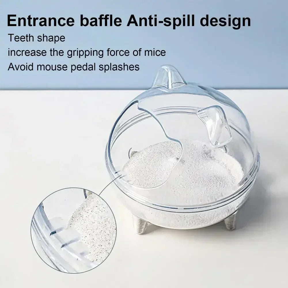 Transparent Hamster Bathhouse – Toilet & Bathroom for Hamsters & Guinea Pigs