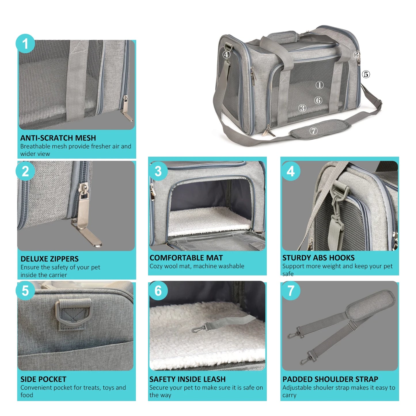 Dog & Cat Carrier Backpack – Soft-Sided, Airline-Approved Travel Bag