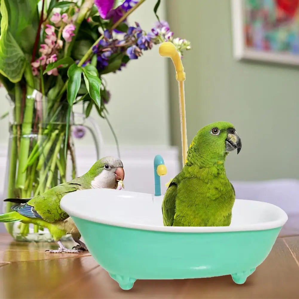 Automatic Parrot Bird Bath – Smart Plastic Bathtub for Cage Accessories