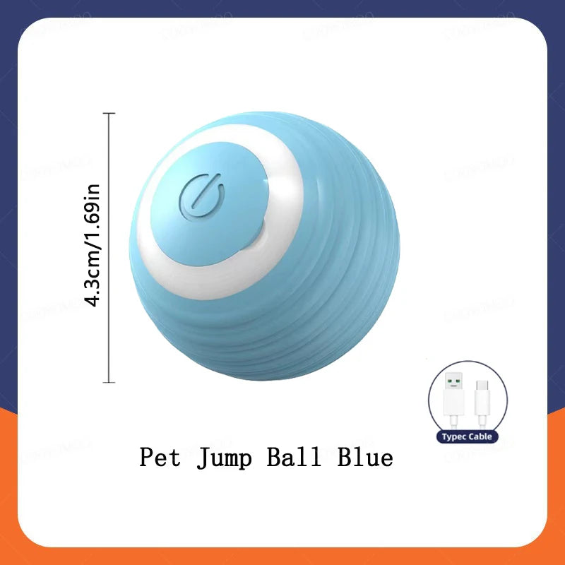 Smart Interactive Pet Toy Ball – USB Automatic Bouncing for Dogs & Cats