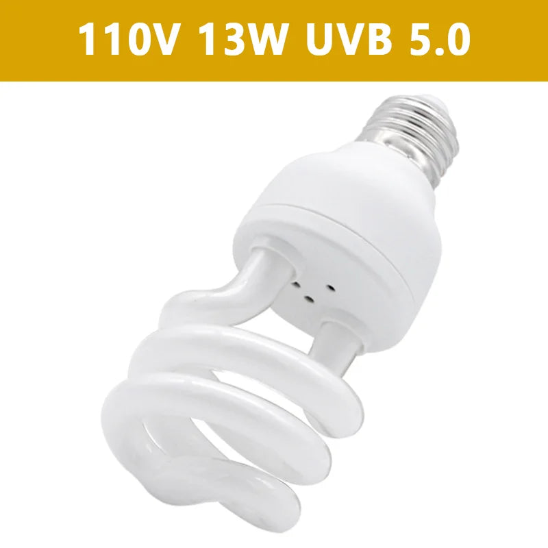 UVB Reptile Lamp Bulbs – 13W/26W Basking Light for Turtles, Lizards & Snakes