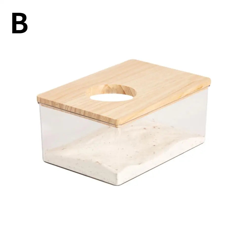 Acrylic Hamster Sand Bath Box – Transparent Dual-Purpose Bath & Toilet